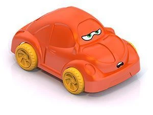 Cartoon Design Orange "Glazastiki" Car