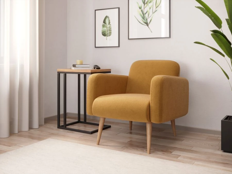 كرسي ولبير LD.306010.000 (داكن أصفر، قماش UNI IDEA 1028)