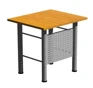 Single Reading Table with Metal Supports