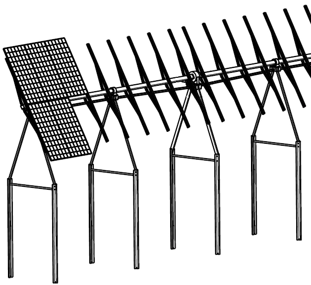 Solar Tracking System for Photovoltaic Modules, Single-Axis, Electric Drive