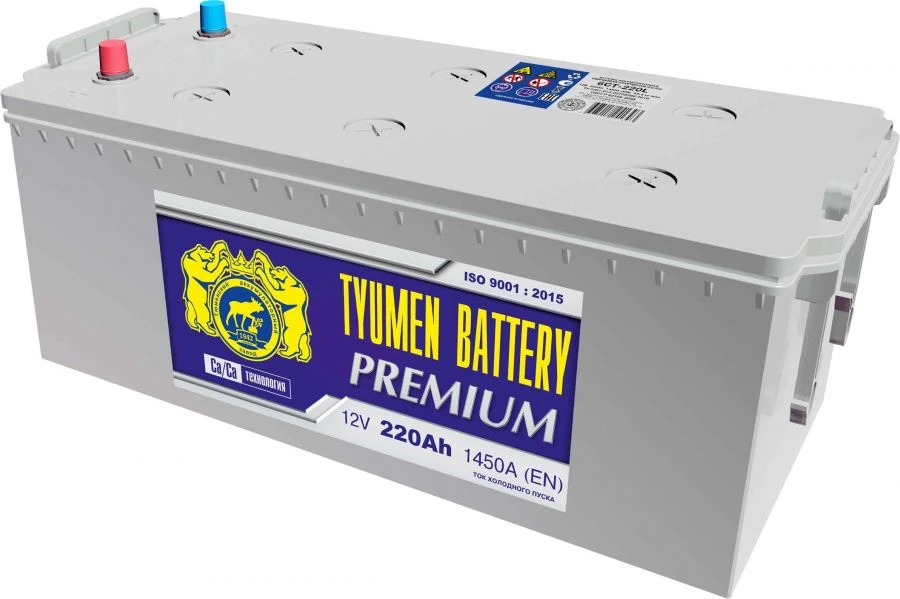 بطارية رصاصية قابلة للشحن TYUMEN BATTERY 6СТ-220LR PREMIUM