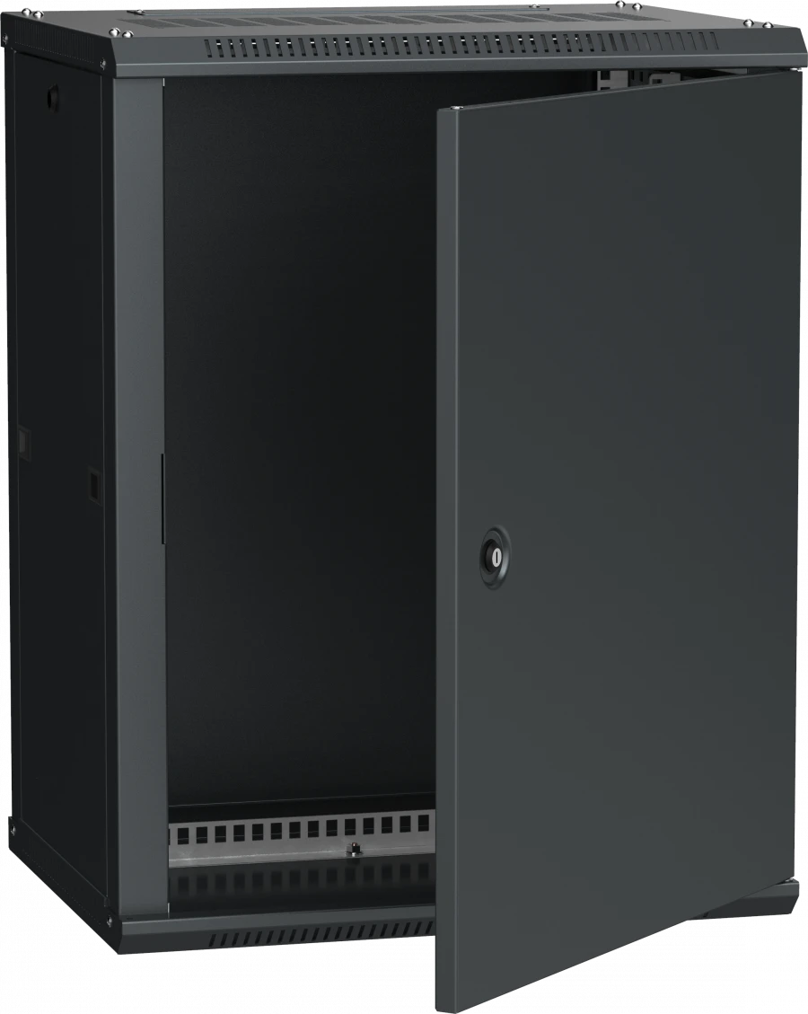 خزانة LINEA W 18U الجدارية 600x450 مم باب معدني RAL9005