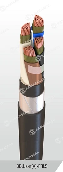 Power Cable with Copper Conductors, PVC Insulation, Low Fire Hazard Rating