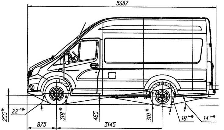 شاسيه GAZelle NN، تعديل A31R22، محرك ديزل