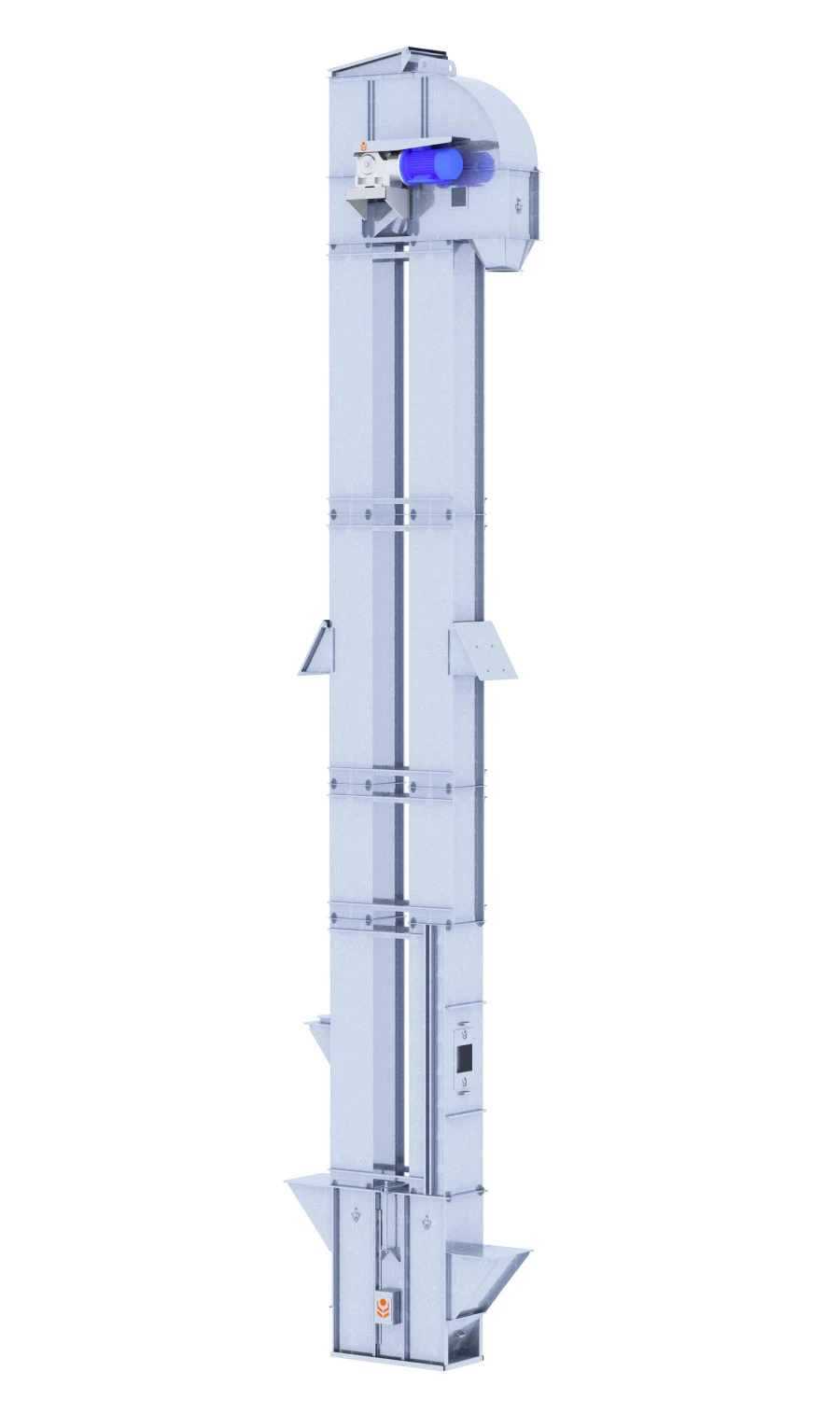 Vertical Grain Elevator NZE-200A4-14.5 for 200 t/h with Left Drive Position