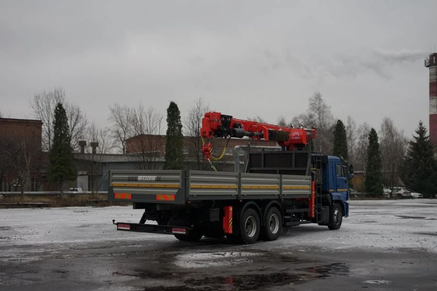 Multi-functional Truck with Hydraulic Loader Crane MKMA on KAMAZ 65117 Base 64K34G-LA