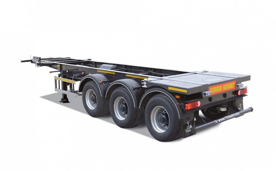 Container Transport Semi-Trailer TONAR Model 99883 with Axles TONAR Model 90422, 90431
