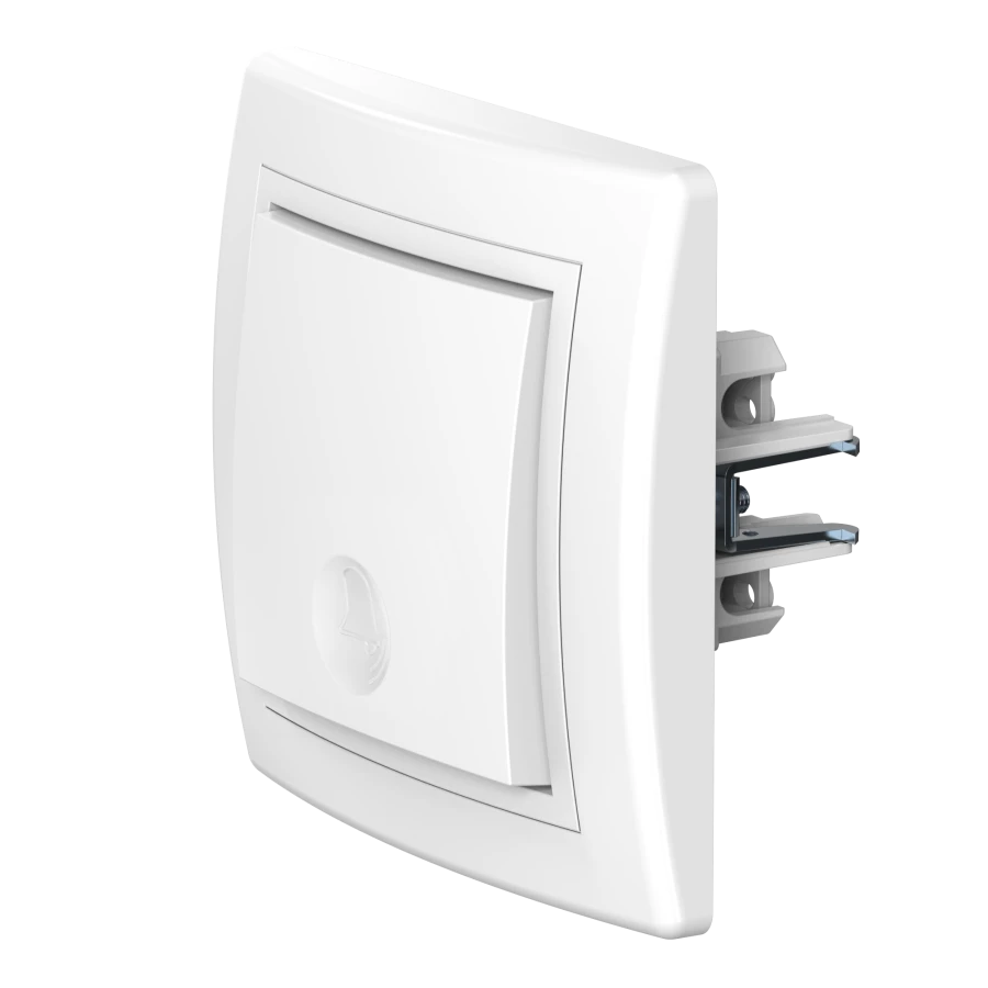 مفتاح زر الضغط المخفي CADUCEUS ALING PRESTIGE 10A, 250V AC, أبيض, رقم 610.000