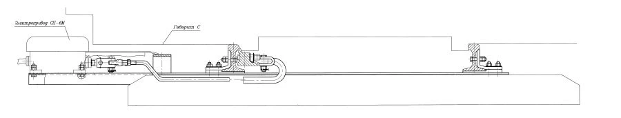 SP-6M Electric Drive Switch Gear for R65 Turnouts on Concrete Beams
