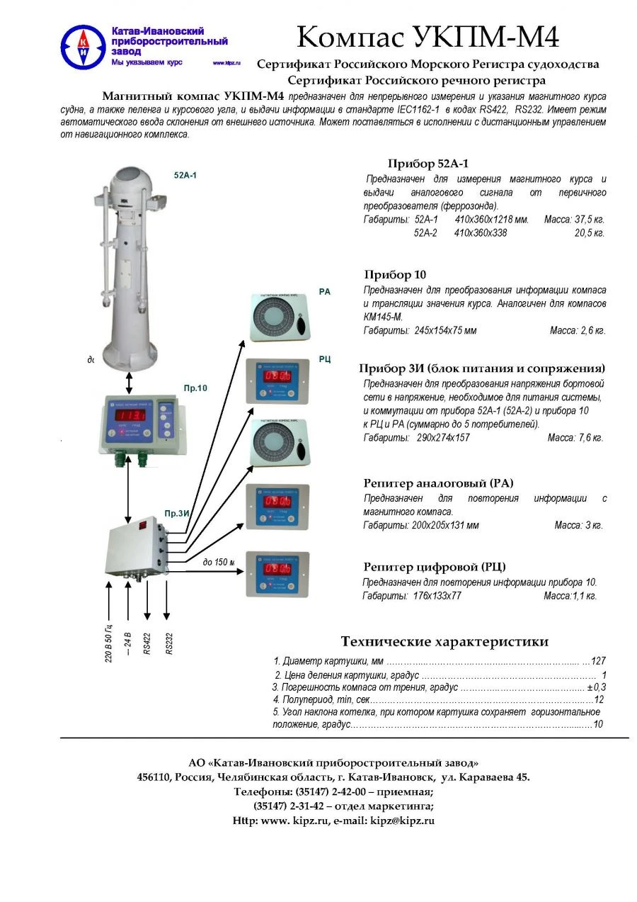 Magnetic Compass UKPM-M4 for Navigation