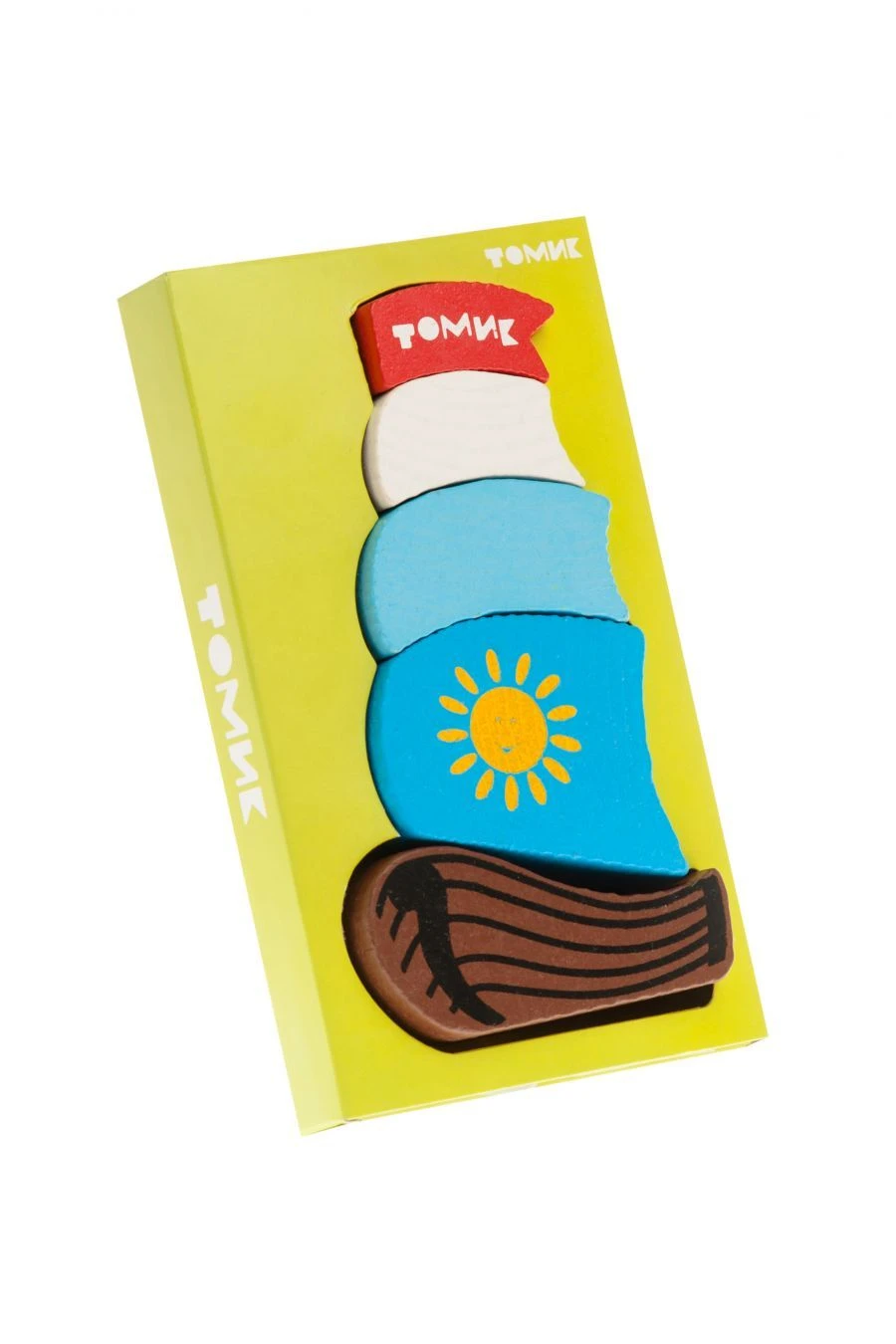 لعبة هرم ملون بدون محور - سفينة (5 قطع) موديل 511