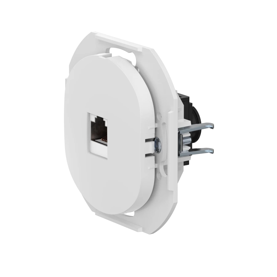 مقبس كمبيوتر مع وحدة كايسون RJ45 8P8C Cat.6A FTP، أبيض، E616S.0