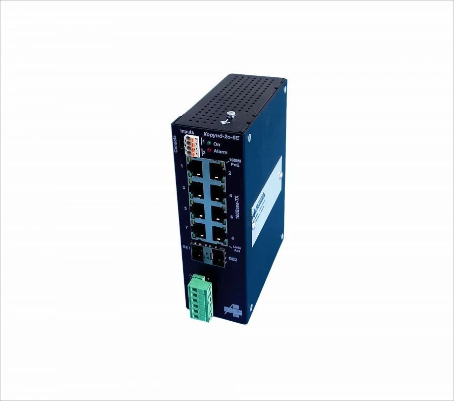 Managed Industrial Switch Korund-2o-8E, Version B