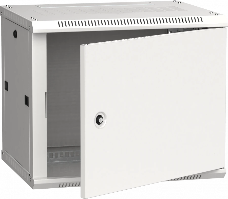 خزانة LINEA W 19" الجدارية 6U 600x450 مم باب معدني، RAL7035
