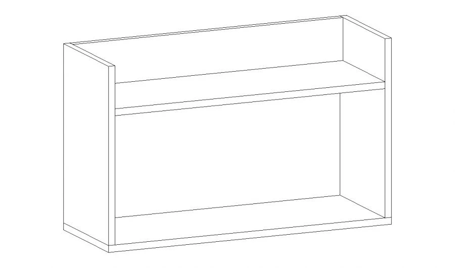 رف مطبخ 800x150x200 مم طراز P-1