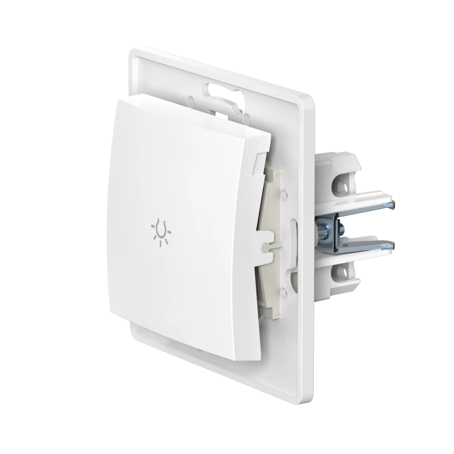 Caduceus Aling Prestige Concealed Light Switch 10AX 250V, White, Art. 6009.0