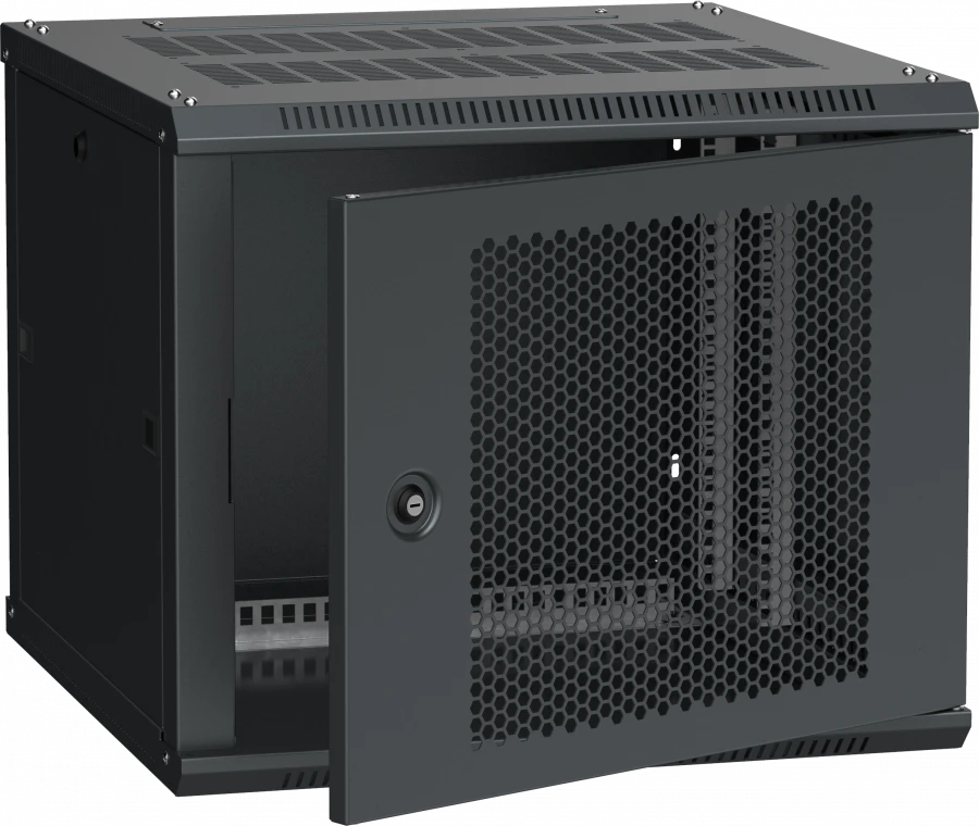 LINEA W 9U Wall-Mounted Cabinet 600x600 mm Perforated Door RAL9005