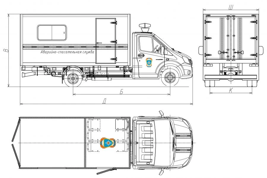 Emergency Rescue Vehicle 3008GK -1, 3008GK -2 on GAZ Chassis