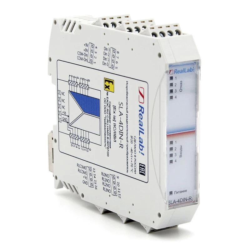 محول العزل الإشاري المقاوم للانفجارات SLA-4DIN-R