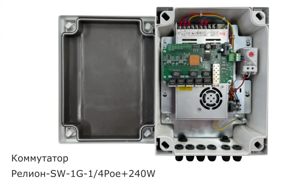 مفتاح إيثرنت خارجي مع 4 منافذ PoE+، ريلون-SW-1G-1/4Poe+/240W