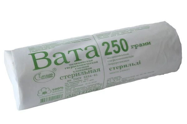 قطن طبي جاف معقم - غازنا، وفقًا لـ GOST 5556-81