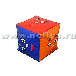 مكعب المشاعر "نيليا" - 60×60 سم، حبيبات جلدية