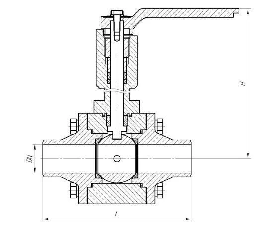 Cryogenic Ball Valve for Welding KSHK DN 10-200 PN 1.6-10 MPa