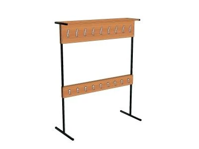 شماعة ملابس أرضية بإطار معدني 25x25 مم و MDF 16 مم