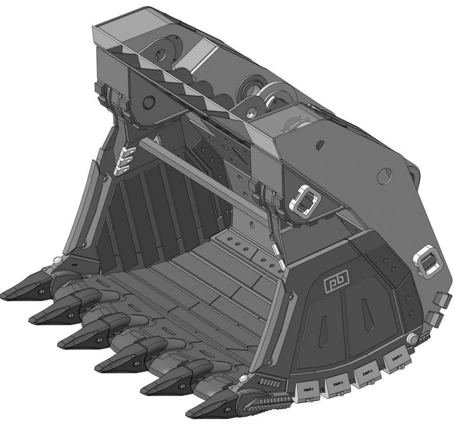 دلو حفار بسعة 11م³ مع تفريغ سفلي FS-11-T1-GS-JHX1