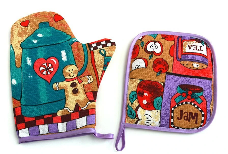 Kitchen Oven Mitts for Safe Cooking and Decorative Use