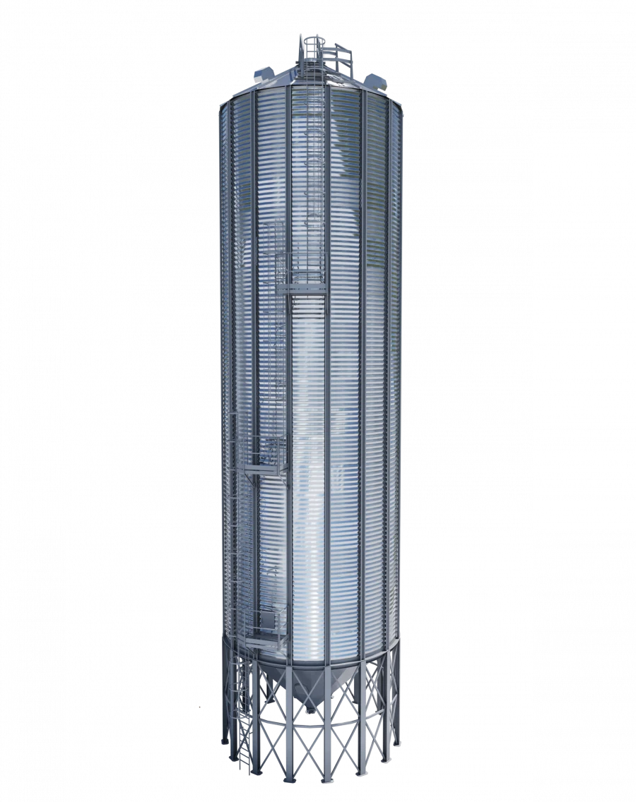 Metal Silo with Conical Bottom for Food Industry SK946-1-9.55/12 (Clearance 1230mm)