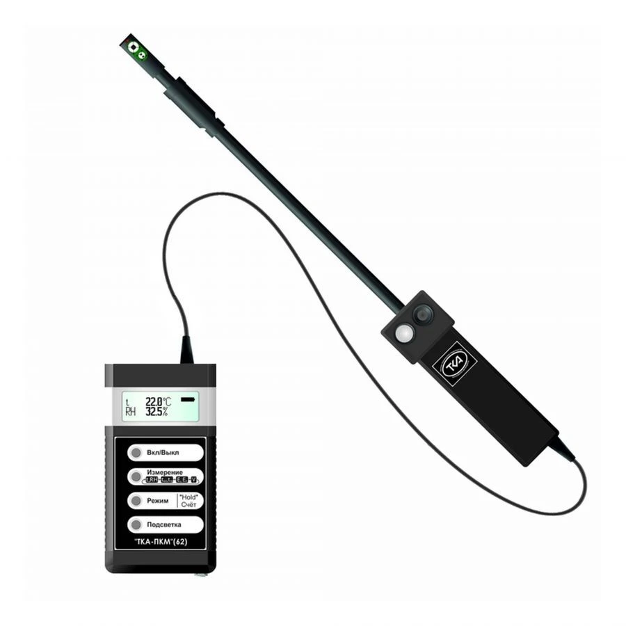 مقياس سرعة الرياح + مقياس حرارة ورطوبة + مقياس إضاءة + مقياس إشعاع UV "TKA-PKM" (62)