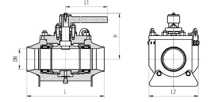 صمام كروي ملحوم KSHV DN 50-250 PN 1.6-16 ميغاباسكال