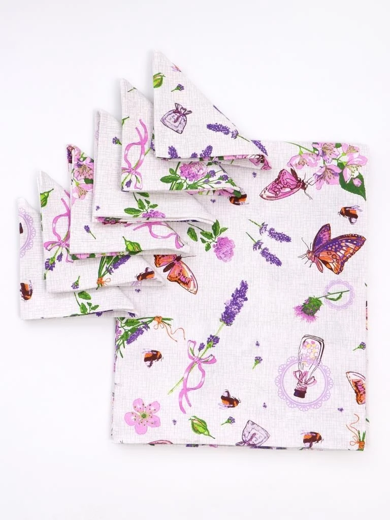 Cotton Fabric Napkins for Dining and Kitchen Use
