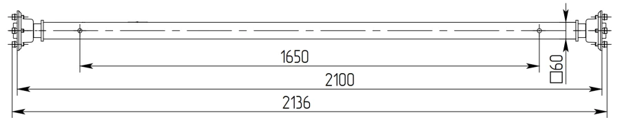 Trailer Axle for Category O1 - 81771G.011-07.06.800