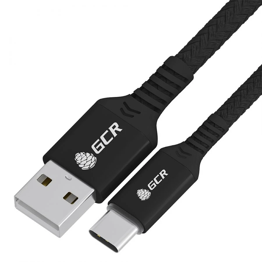كابل USB Type-C نايلون لشحن سريع ونقل بيانات، موديل GCR-UCQC5N