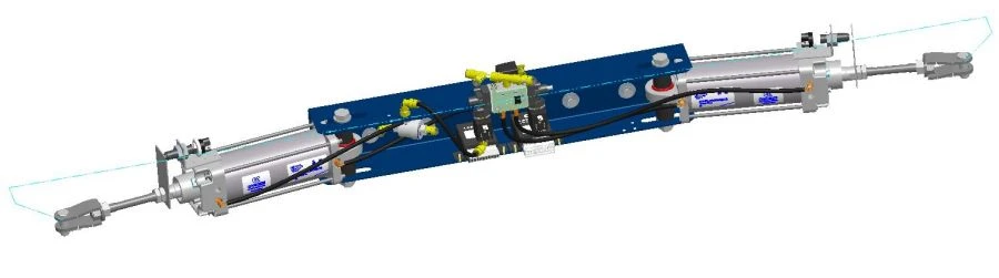 Pneumatic Door Actuator for Vehicles 40N3R63/116T1B115