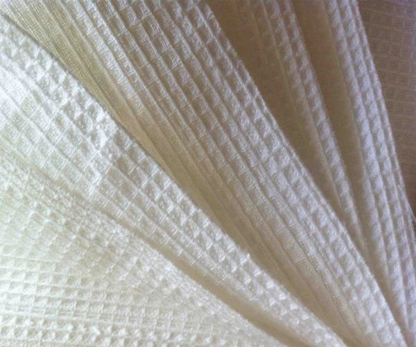 Cotton Waffle Weave Towel Fabric Bleached, Art. 160