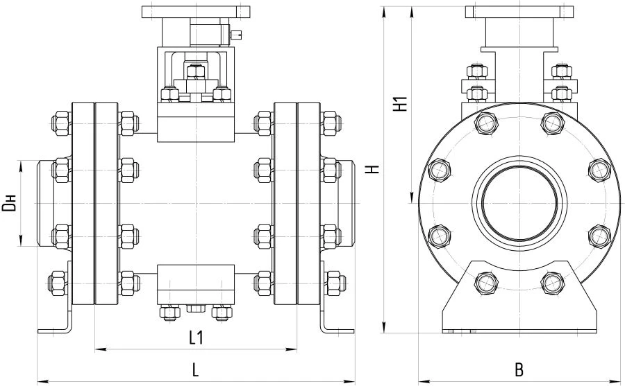 Steel Ball Valve for Pipeline Separation and Connection AТЭК.491284.198