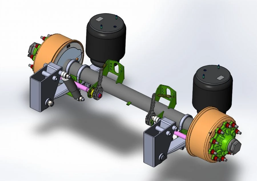 Axle Assembly with Pneumatic Suspension AXL-13-RFSLPK-00