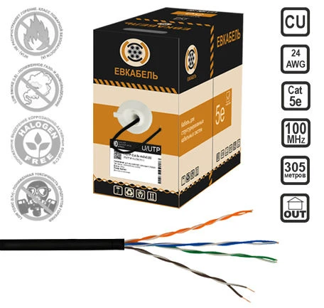 كابلات الاتصالات المتماثلة لنقل البيانات الرقمية U/UTP Cat5e PE