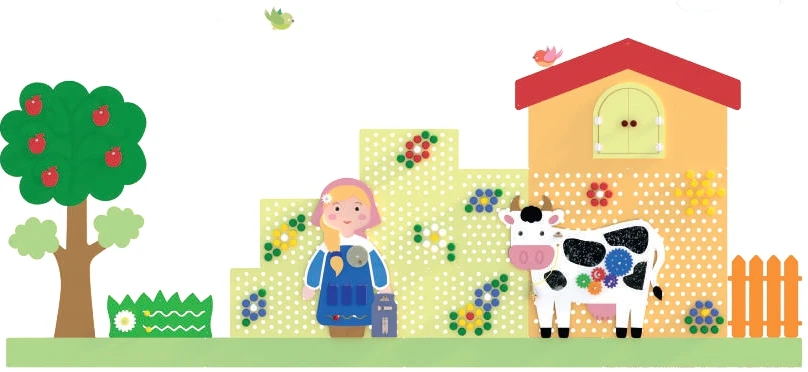 لوحة تطوير زخرفية "مزرعة الحليب" PD-0MF