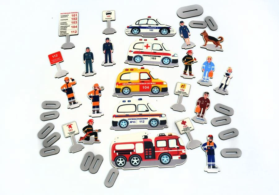 Wooden Rescue Services Construction Set