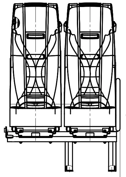 مقعد مزدوج A67R42.6840010-20