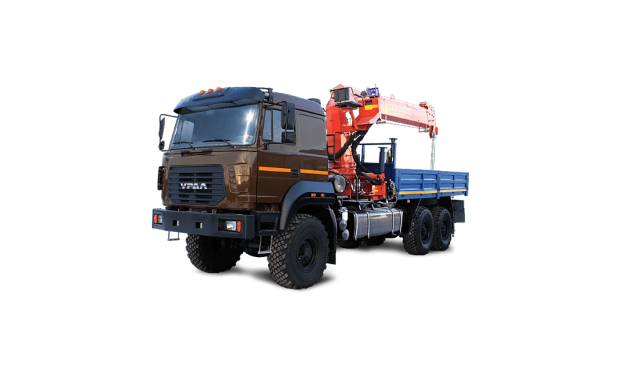 Special Truck BORUS 48221 with Manipulator Crane IT 150 on URAL 43 Chassis