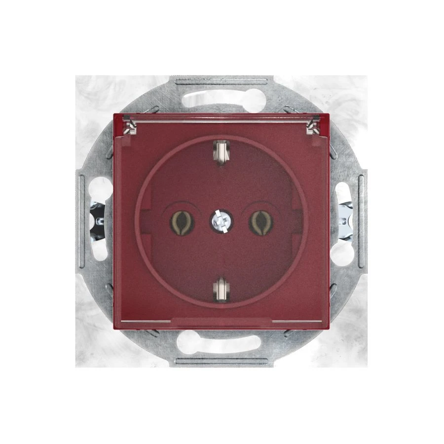 قابس CADUCEUS ALING PRESTIGE للاستخدام المخفي مع التأريض، 16A، 250V، بورجوندي، الفن. 6003.3