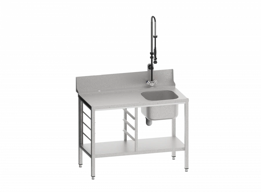 طاولة ما قبل الغسيل SPM-6-3 على أربعة أرجل