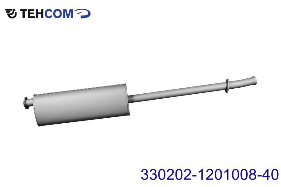 Exhaust Muffler with Exhaust Pipe for Gazelle Vehicles, Model 330202-1201008-40