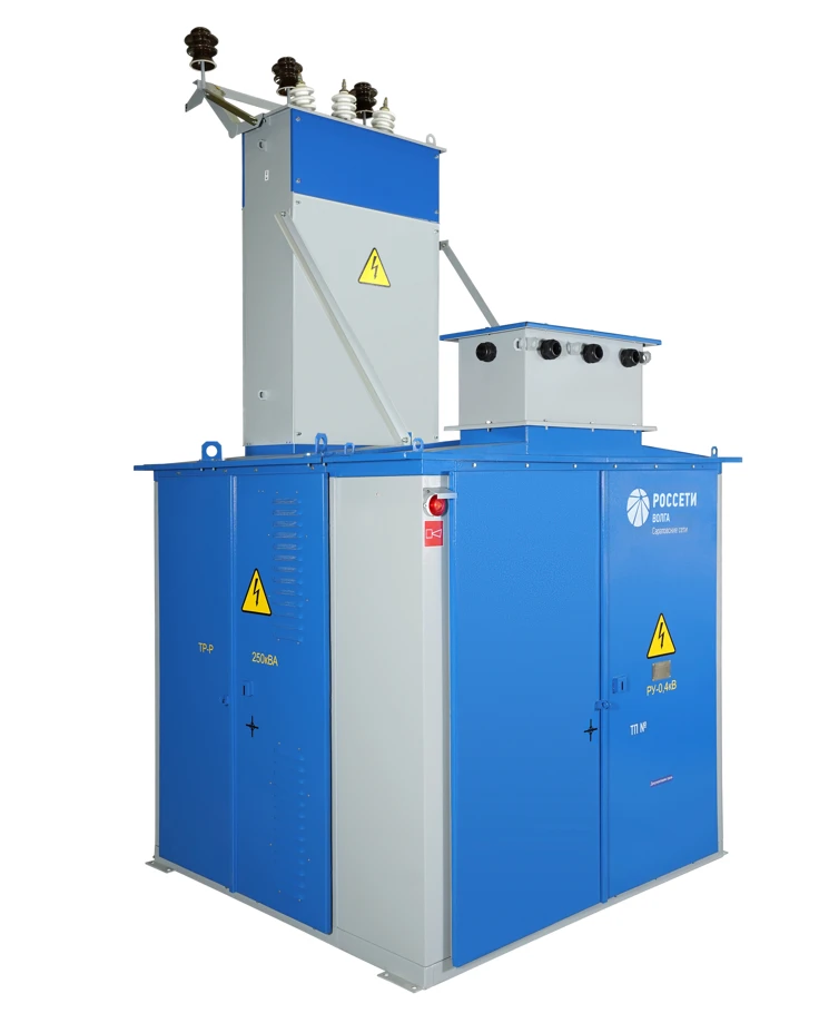 Complete Kiosk Transformer Substations for Outdoor Use, Power 25-1250 kVA