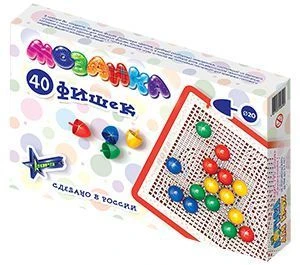 Colorful Mosaic Game with 40 Round Tokens (20mm Diameter)